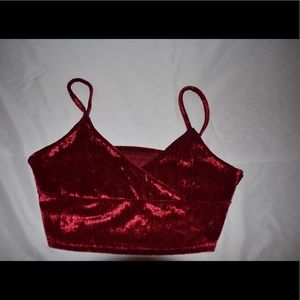 Red Velvet Crop Top / Bralette
